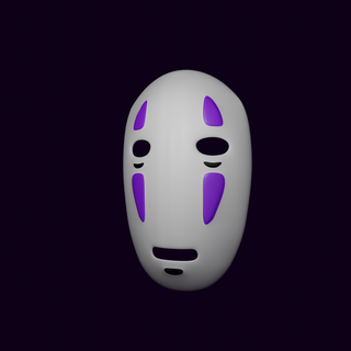 kaonashi viso maschera maschera maschera apocalisse delirio Halloween cosplay stl anime kaonashi vivace lontano citta incantato viso 3d print model - Mito3D