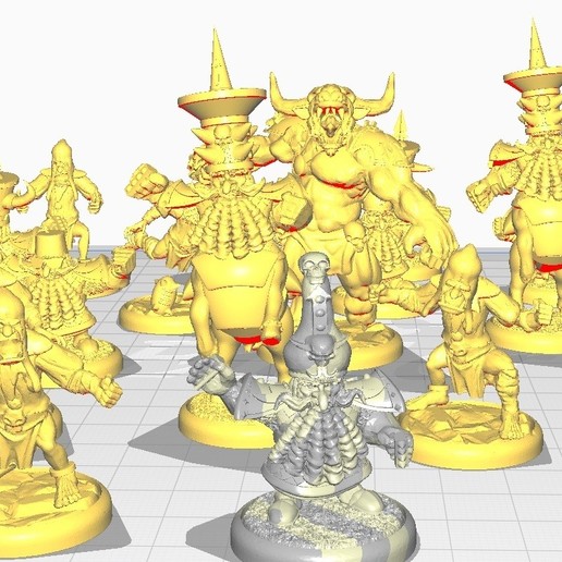 kaos-team bb-fantasy-Fußball Spiel bye-bye Zwerg chaos kaos Zwerge blood bowl 3D print model - Mito3D