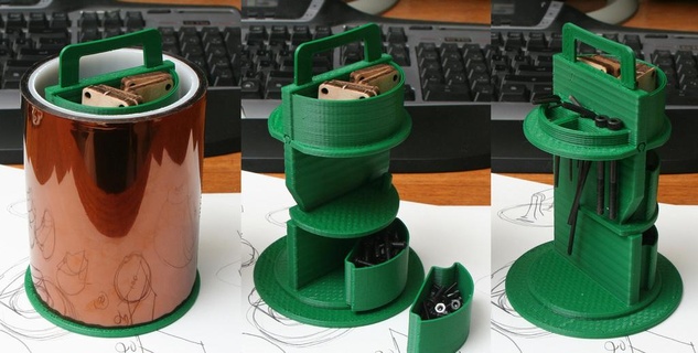 kaptoncaddy v11 caddie caso funda erikjdurwoodii Kapton makerbot herramientas 3d print model - Mito3D