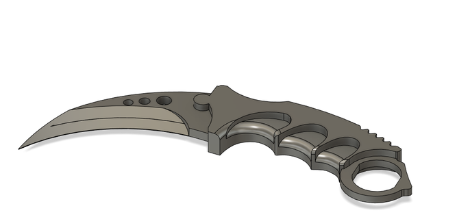 karambit knife csgo toy 3d print model - Mito3D