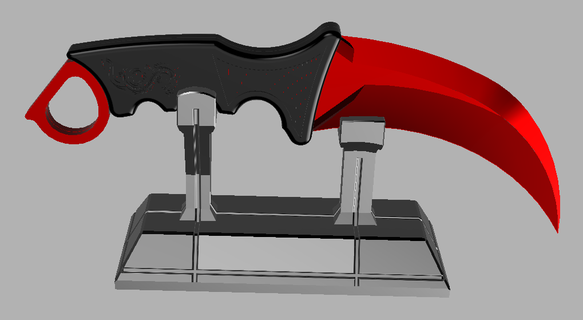 Karambit base armas cuchillos csgo combate adornos 3d print model - Mito3D