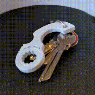 karambit keychain v2 - spinner bearing tiktok keyrambit keyspinner solid rotation 3d print model - Mito3D