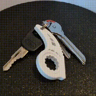 karambit keychain v3 - spinner bearing tiktok keyrambit keyspinner solid rotation 3d print model - Mito3D