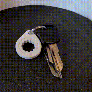 karambit keychain v4 - spinner bearing tiktok keyrambit keyspinner solid rotation 3d print model - Mito3D
