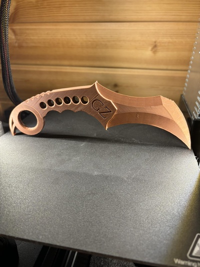 karambit knife taktisch spiel stütze frei messer waffe klinge spaß spielzeug attentäter schurke 3d print model - Mito3D