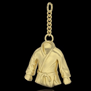 karate dress kimono key holder silver gold jewelry printable 3d model trend fashion design zbrush tiger ak47 3d print model - Mito3D