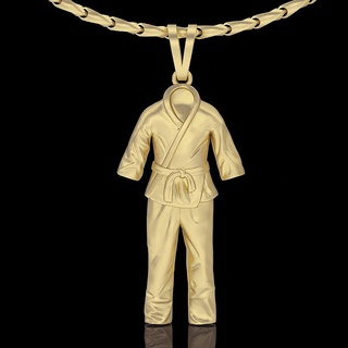 karatê vestir quimono pingente homem prata ouro joalheria imprimível 3d modelo tendência moda Projeto zbrush tigre ak47 3d print model - Mito3D