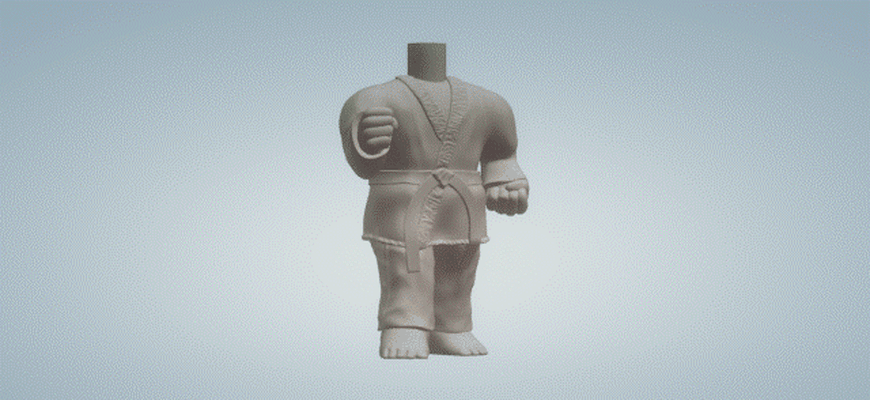 karateka cuerpo funko popular hombre arte personalizado kárate 3d print model - Mito3D