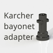 karcher bayonet adapter tool k3 k5 wd3 water parts 3d print model - Mito3D