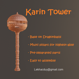 karin torre korin Goku continuar pelota esfera dragón construccion 3d print model - Mito3D