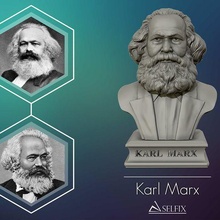 Karl Marx 3d yazdırılabilir heykel Yazdır model Sanat Vesika adam dekor heykelcik büst heykeller Almanca filozof 3d print model - Mito3D