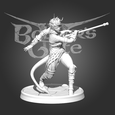 karlach baldurs portão 3 bg3 miniatura dnd 3d modelo jogos tiefling tampo mesa pintura stl borda resina bárbaro 3d print model - Mito3D