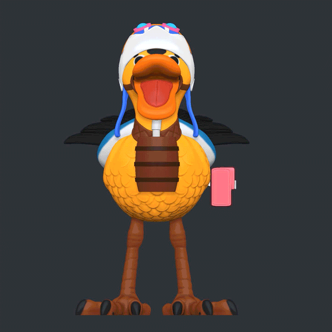 karoo - one piece duck pokemon toy 3D print model - Mito3D