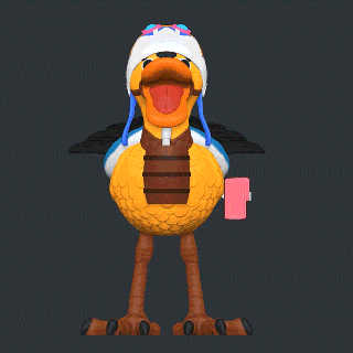 karoo - one piece duck pokemon toy 3d print model - Mito3D