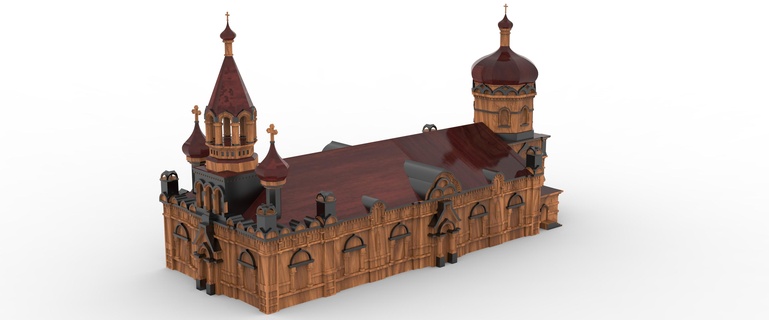 kars Alessandro nevsky Chiesa 3d modello stl file stampabile foprinters edificio Casa stampante 3d print model - Mito3D