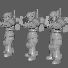 kasa kin trenchers art modelli warhammer 40k guardia imperiale astra militarum 3d print model - Mito3D
