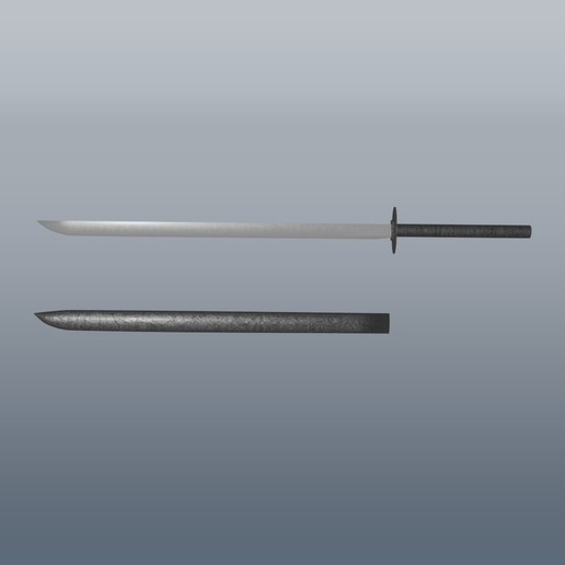 katana samurai arma spada Giappone shinobi ninja 3D print model - Mito3D