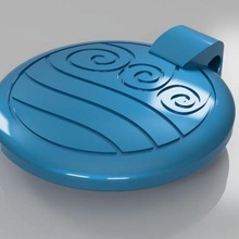 Katara Halskette Benutzerbild Legende aang Welle Blau 3d print model - Mito3D