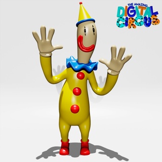 kaufmo asombroso digital circo 3d modelo stl Arte recordar payaso jax dibujos animados Conejo acción figura juguete juego 3d print model - Mito3D