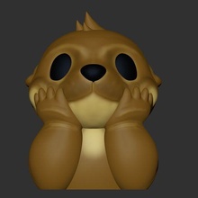 kawai otter art cute animals 3dprint funny 3d print model - Mito3D