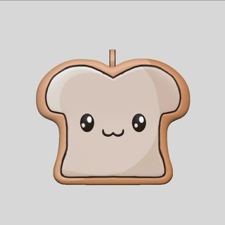 kawaii bread keychain digital 3d print stl fanart collectibles modelling nice adorable slice toast 3d print model - Mito3D