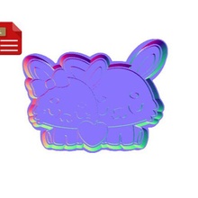 kawaii bunny love couple cookie cutter stamp gadget cupcake lollypop jack sally mayor nbc nightmare 3d print model - Mito3D