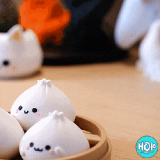 kawaii dim sums cute basket toy dimsum bao dumplings dumpling adorable decor table anime gift meal 3d print model - Mito3D