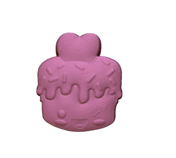 kawaii frosted cupcake stl file 3d printing - laser cnc router printable model download bath bomb soap bathbomb magnet mold making vacuum forming silicone cupcakesolid shampoo ornament 3d print model - Mito3D