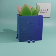 kawaii Jeu garçon planteur pot plante fichier stl rétro Gameboy fleur planter3d Pokémon jolie jardinière mignonne 3d print model - Mito3D