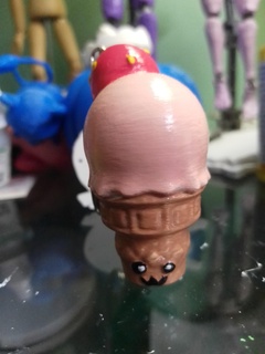 kawaii ice cream keychain icecream tender 3d print model - Mito3D