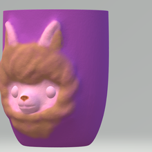 kawaii llama flower pot 3d print model - Mito3D