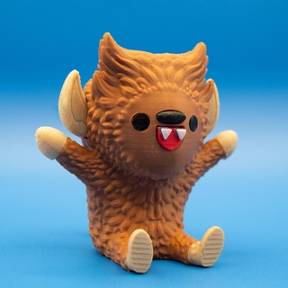kawaii werewolf Art halloween cute japan monster 3d print model - Mito3D
