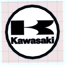 kawasaki drapeau divers insigne 3d print model - Mito3D