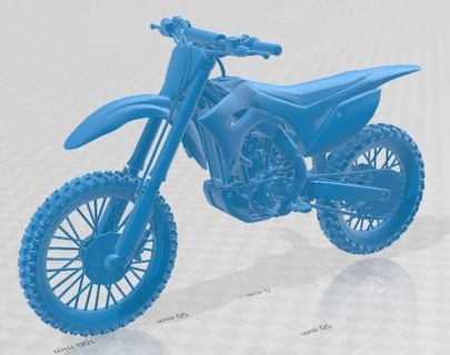 kawasaki kx 450 stampabile moto motociclo passatempo micro scala bicicletta 3d print model - Mito3D