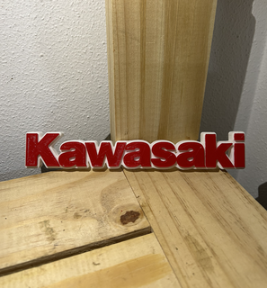 kawasaki logo motocicleta 3d print model - Mito3D