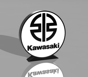 kawasaki logo lamp led 3d print model - Mito3D