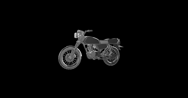 kawasaki ml125 moto motosiklet motor bisiklet le la Motorrad 3d print model - Mito3D