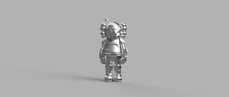 kaws boba fett juguetes 3d print model - Mito3D
