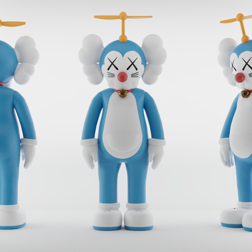 kaws Doraemon 3D print model - Mito3D
