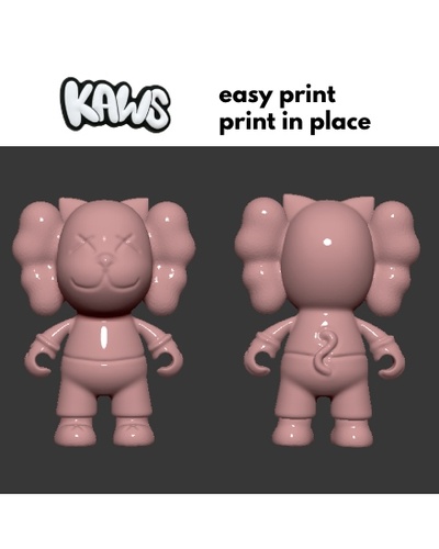 kaws estátua gato exclusivo arte modelo admirador fácil impressão in colocar moagem fdm sla 3d print model - Mito3D