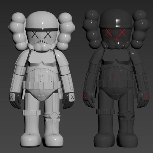 kaws stormtrooper guerres étoiles figure jouets collectionner art statue corps 3dprint impression print3d imprimable 3D print model - Mito3D