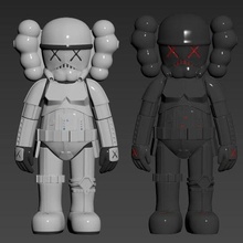 kaws Stormtrooper guerra Galaxias figura juguetes coleccionable Arte estatua cuerpo 3dprint impresión print3d imprimible 3d print model - Mito3D