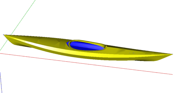 kayak l'eau mer 3d print model - Mito3D