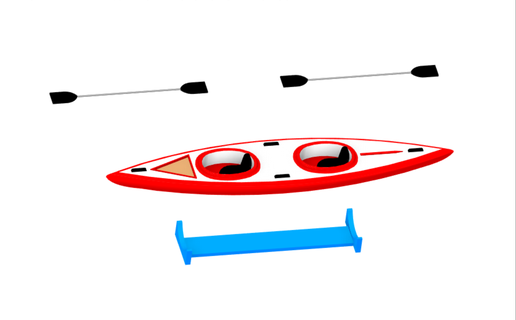 kayak oars stand oar 3d print model - Mito3D