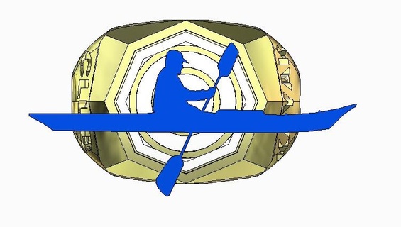 caiaque anel clube engraçado 3d print model - Mito3D
