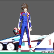 kazami hayato asurada cyber formula statue diorama race anime character car art animation figurines miniature racing 3d print model - Mito3D