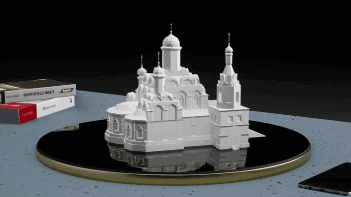 kazanskij chiesa russia architettura paesaggio modeling3d modelli monumenti three dimensional storico repliche virtuale digitale designs3d representacionesdigitales monumentale edifici 3d print model - Mito3D