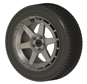 kb1 rotiform wheel tire 1 16 wheels diecast ford muscle jdm rc slot car rally ken block 3d print model - Mito3D
