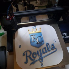 kc realeza reloj Kansas ciudad béisbol 3d print model - Mito3D
