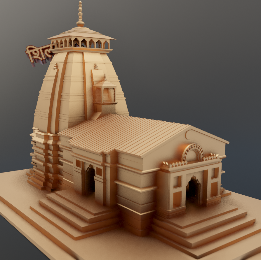 kedarnath Tempel Qualität shiv Shiva Zeder nath 3D print model - Mito3D